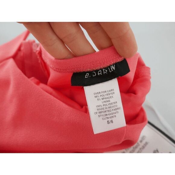B DARLIN JUNIOR'S CUTOUT HALTER BODYCON DRESS PINK SIZE 5/6 - Picture 10 of 10